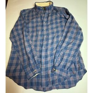 High Sierra by Mervyn's Mens Blue Plaid Button Up Long Sleeve Shirt L